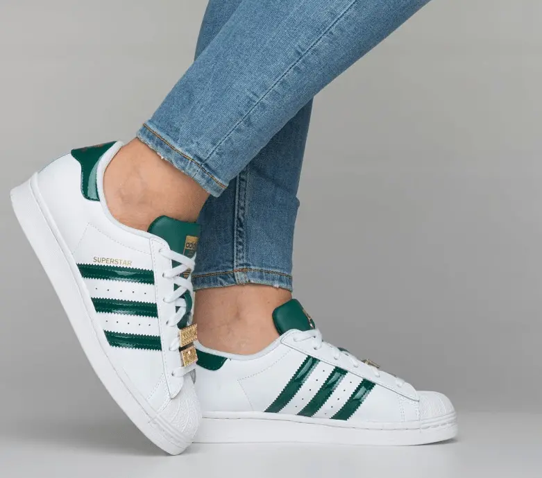 Giày Adidas Superstar W 'Green Metalic Gold' H03909 - Ảnh 8