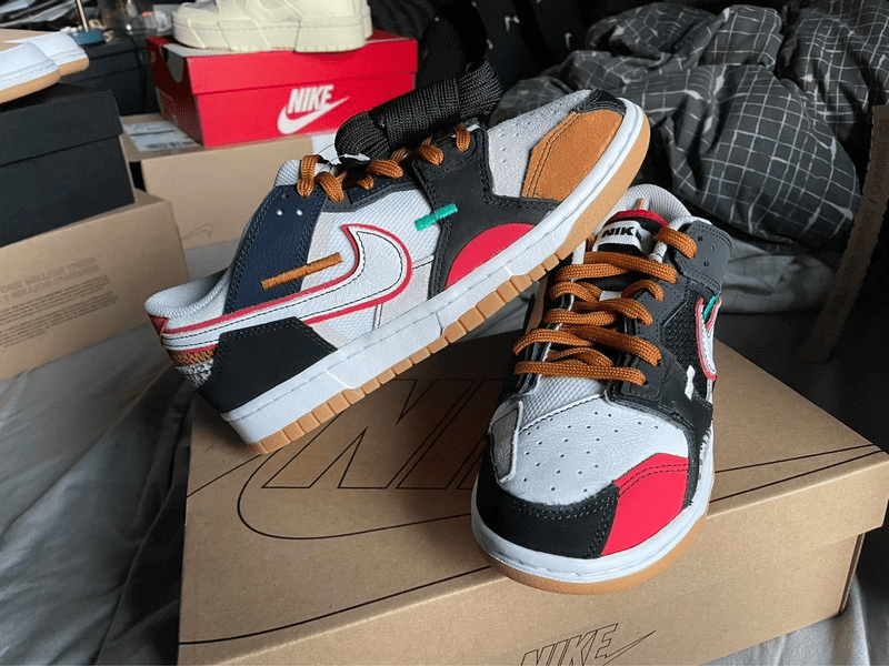 Giày Nike Dunk Low Scrap Premium 'University Red' DN1775-001 - Ảnh 6