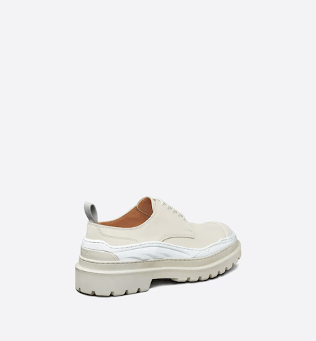 Giày Dior And Sacai Derby Shoe Cream Nubuck Calfskin 3DE332ZHO-H060 - Ảnh 3