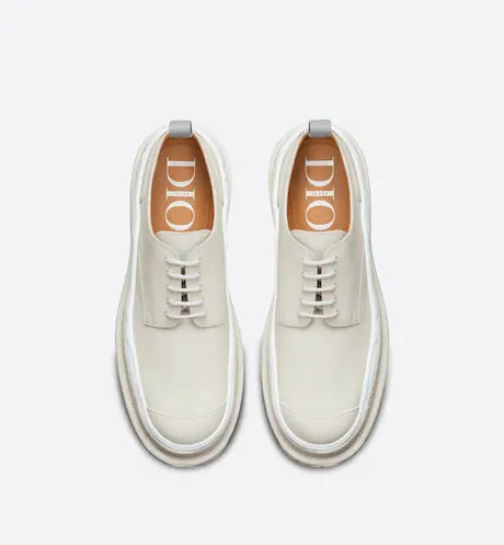 Giày Dior And Sacai Derby Shoe Cream Nubuck Calfskin 3DE332ZHO-H060 - Ảnh 4