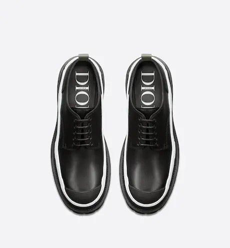 Giày Dior and Sacai Derby Shore Black Smooth Calfskin 3DE332ZMP-H900 - Ảnh 4