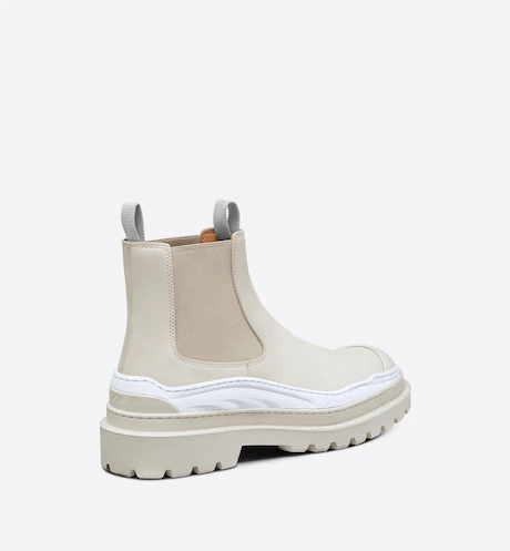 Giày Dior And Sacai Chelsea Boot Cream Nubuck Calfskin 3BO278ZHO-H060 - Ảnh 3