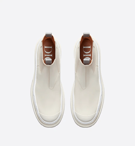 Giày Dior And Sacai Chelsea Boot Cream Nubuck Calfskin 3BO278ZHO-H060 - Ảnh 4