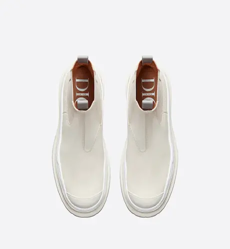 Giày Dior And Sacai Chelsea Boot Cream Nubuck Calfskin 3BO278ZHO-H060 - Ảnh 4
