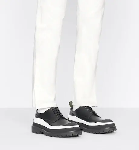 Giày Dior and Sacai Derby Shore Black Smooth Calfskin 3DE332ZMP-H900 - Ảnh 6