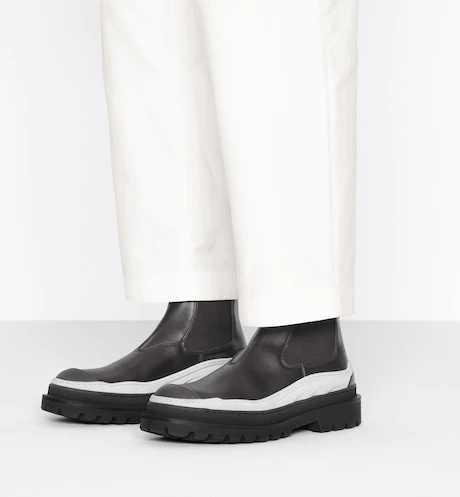 Giày Dior And Sacai Chelsea Boot Black Smooth Calfskin 3BO278ZM-900 - Ảnh 6