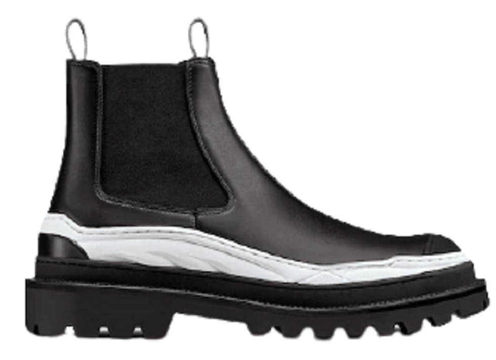 Giày Dior And Sacai Chelsea Boot Black Smooth Calfskin 3BO278ZM-900