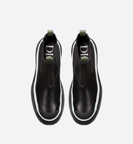 Giày Dior And Sacai Chelsea Boot Black Smooth Calfskin 3BO278ZM-900 - Ảnh 4