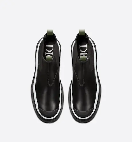 Giày Dior And Sacai Chelsea Boot Black Smooth Calfskin 3BO278ZM-900 - Ảnh 4