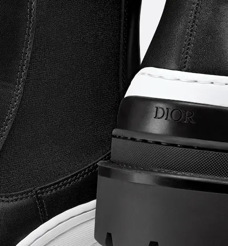 Giày Dior And Sacai Chelsea Boot Black Smooth Calfskin 3BO278ZM-900 - Ảnh 5