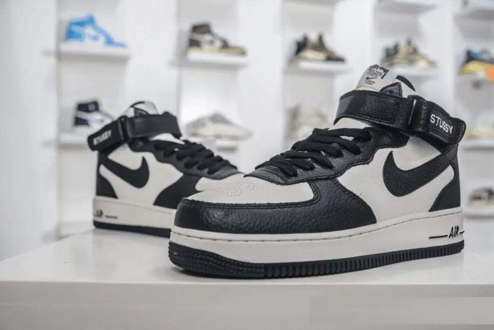 Giày Nike Air Force 1 Mid Stussy 'Light Bone' DJ7840-002 - Ảnh 3