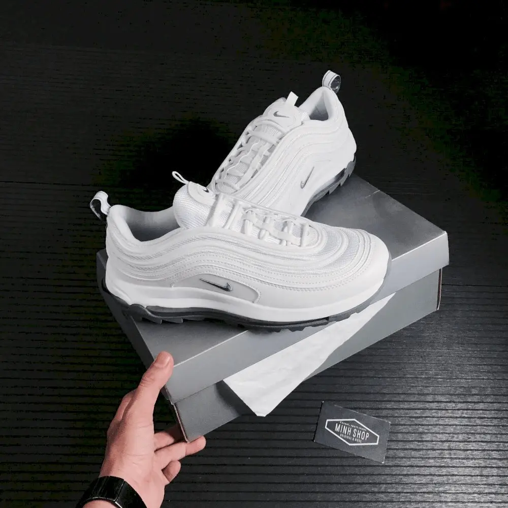 Giày Golf Nike Air Max 97 Golf 'White Grey' CI7538-100 - Ảnh 4