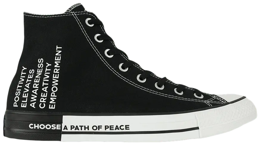 Giày Converse Chuck Taylor All Star High 'Seek Peace Black' 165766C