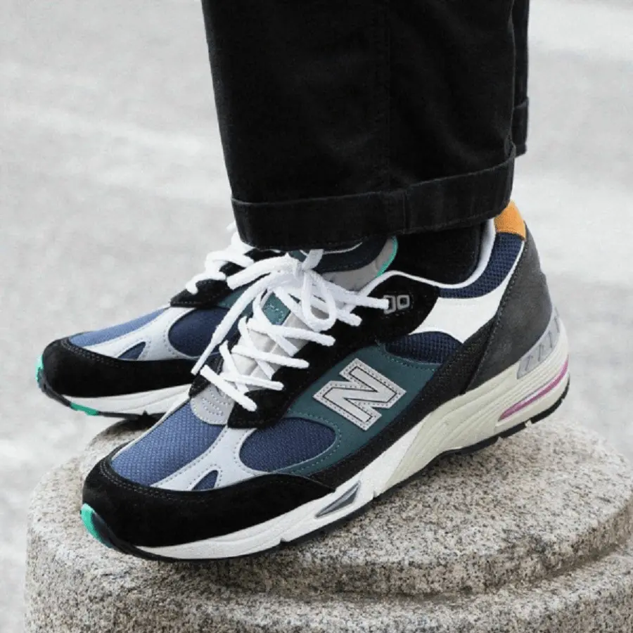 Alternative view of Giày New Balance 991 Made In England ‘Black Blue’ M991MM