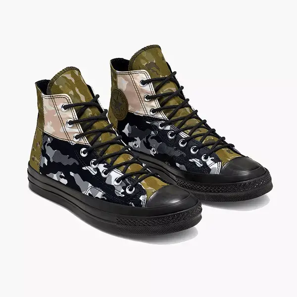 Alternative view of Giày Converse Chuck 70 High 'Patchwork Blocked Camo Black' 165912C