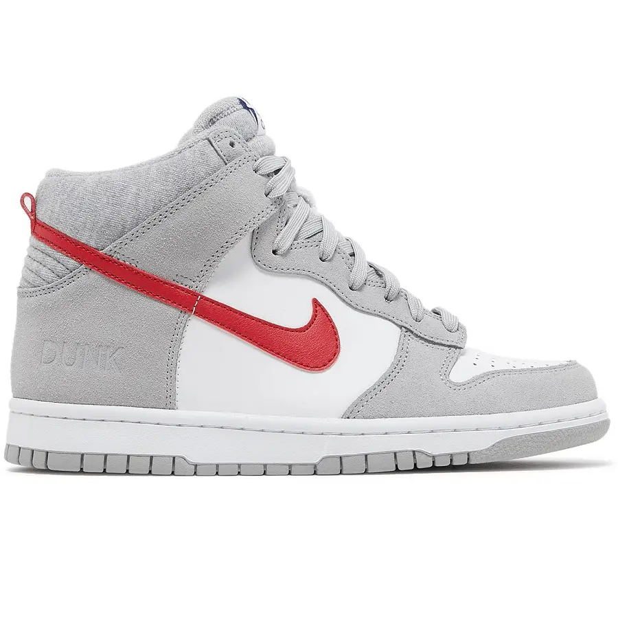 Giày Nike Dunk High Athletic Club Grey Red GS DH9750-001