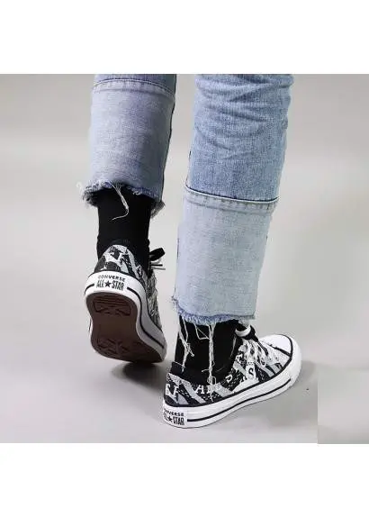 Giày Converse Chuck Taylor All Star Double Upper Logo Play 'Black White Wolfgrey' 567869V - Ảnh 3