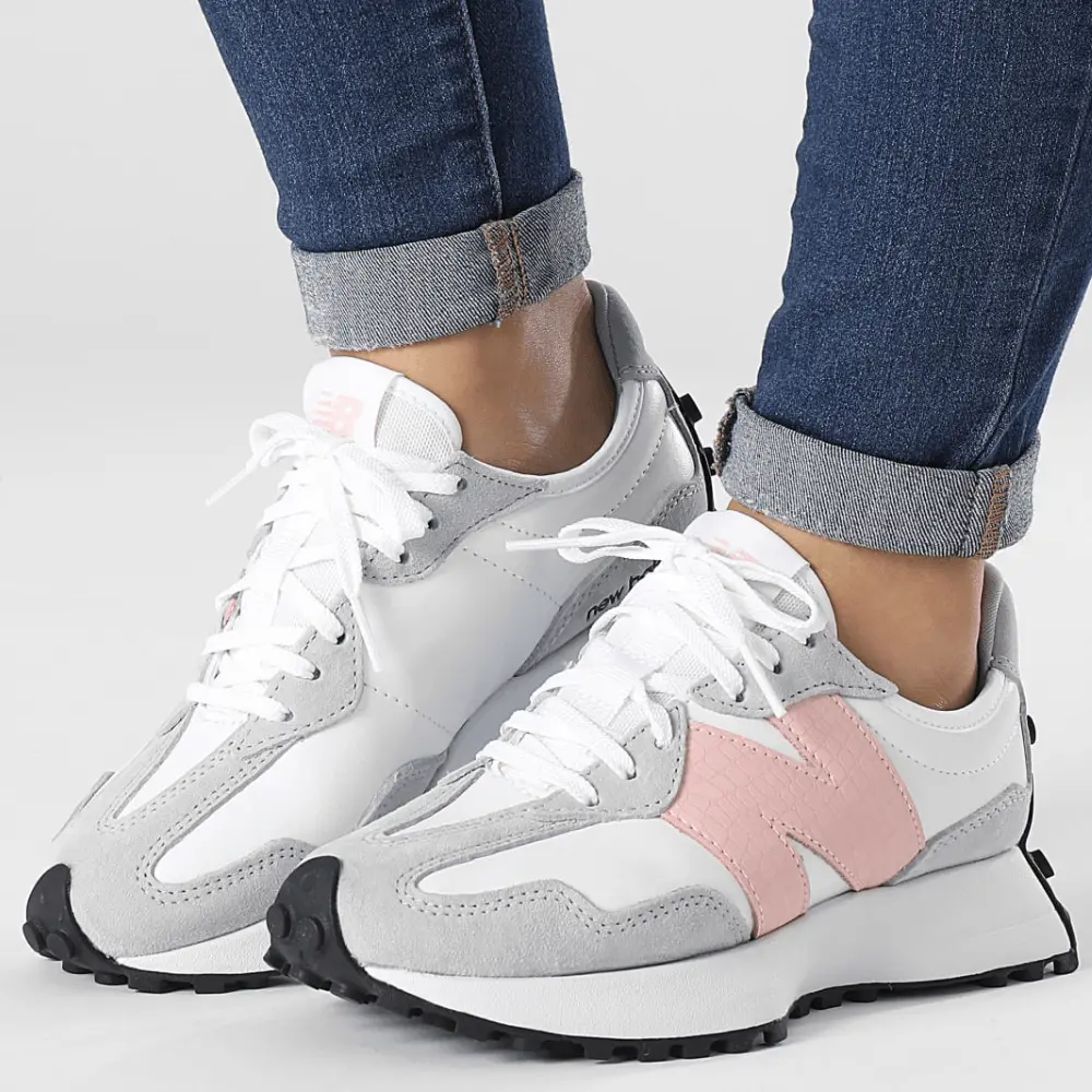 Giày New Balance 327 'White Rain Cloud Pink Haze' WS327DP - Ảnh 5