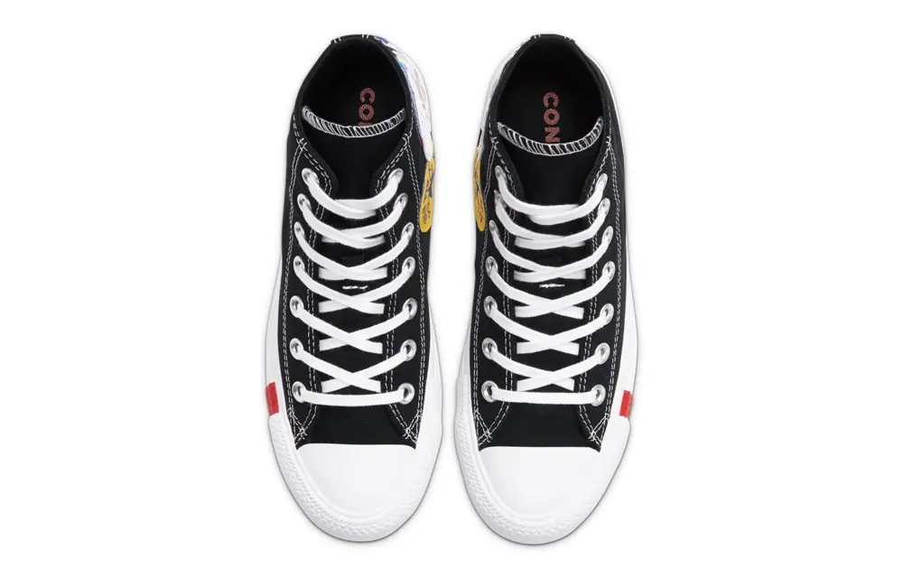Giày Converse Chuck Taylor All Star High-Top 'Black/University Red/White' 170108C - Ảnh 5