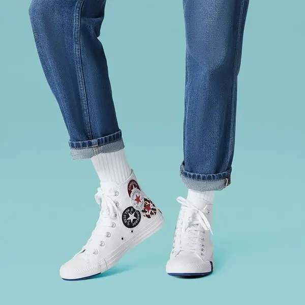 Giày Converse Chuck Taylor All Star High 'Logo Play - White Rush Blue' 166735C - Ảnh 3