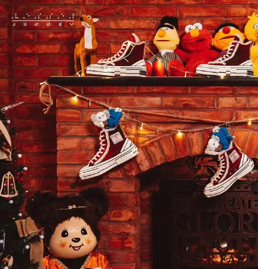 Giày xVESSEL x Harris Tweed G.O.P. Winter Highs Cherry Red - Ảnh 7