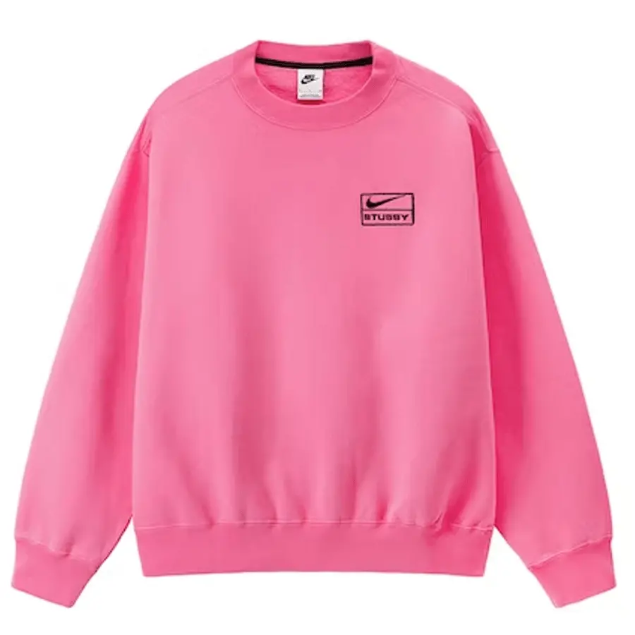 Áo Nike Fleece Crew x Stussy Sweater 'Pink' DO5311-670