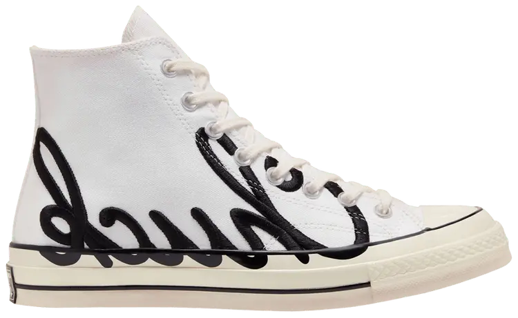 Giày Converse Chuck 70 High 'Scripted Signature Print White Egret' 167696C