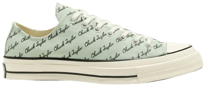 Giày Converse Chuck 70 Low 'Scripted Signature Print Green Oxide' 167699C