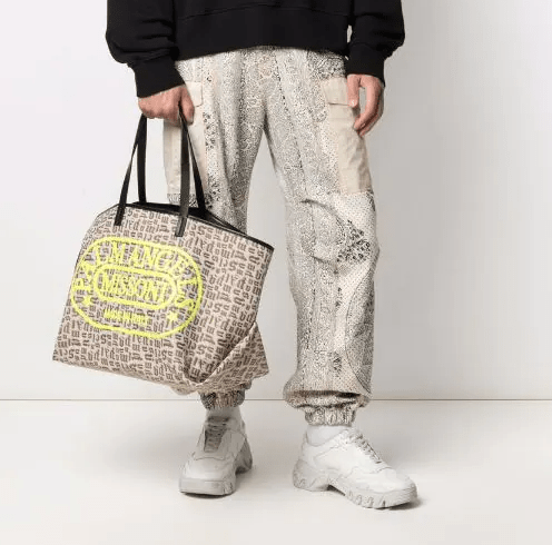 Túi Palm Angels x Missoni Monogram Cabas Tote Bag PWNA036F21LEA0028418 - Ảnh 2