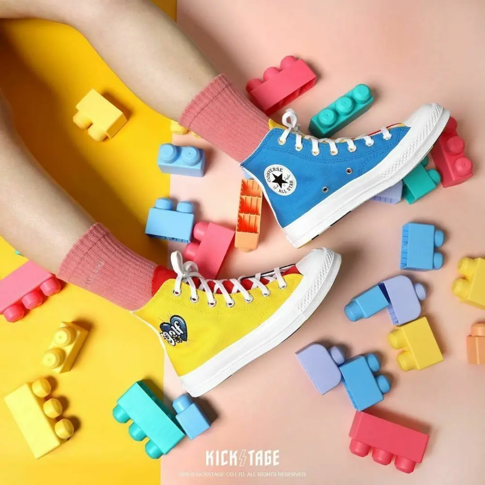 Alternative view of Giày Golf Wang x Converse Chuck 70 High 'Tri Panel' 169910C