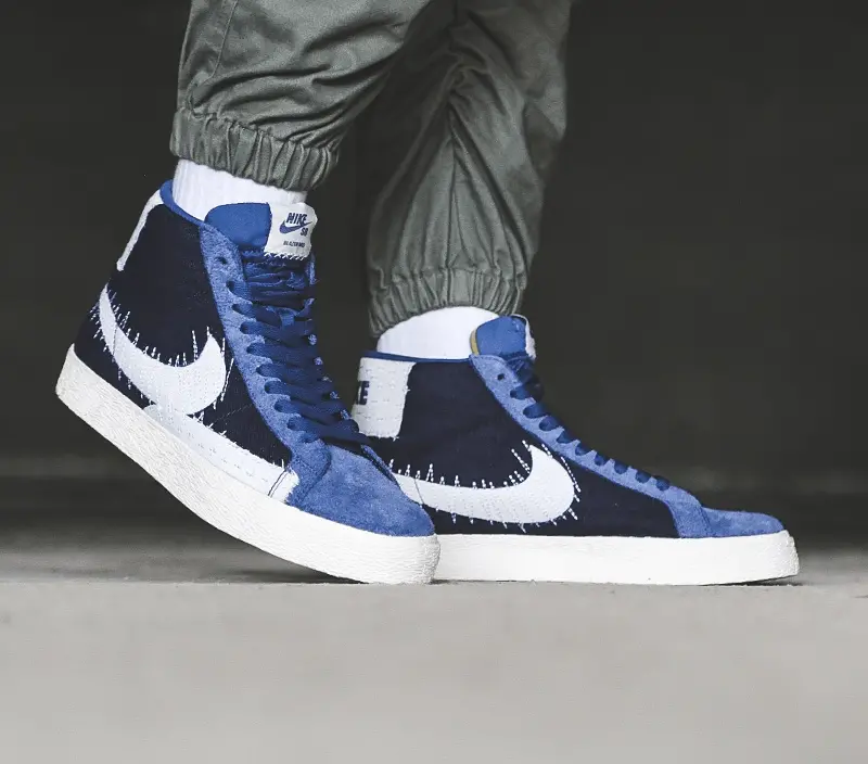 Alternative view of Giày Nike Blazer Mid SB 'Sashiko Pack Mystic Navy' CT0715-400