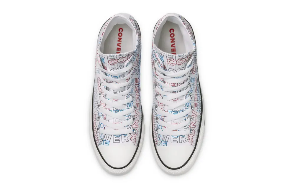 Giày Converse Chuck Taylor All Star High-Top 'White/University Red/Digital Blue' 170107C - Ảnh 3