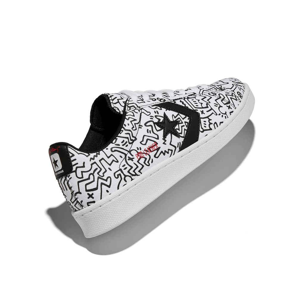 Giày Converse Pro Leather Low x Keith Haring 'Egret' 171857C - Ảnh 4