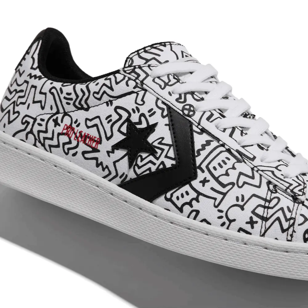 Giày Converse Pro Leather Low x Keith Haring 'Egret' 171857C - Ảnh 3