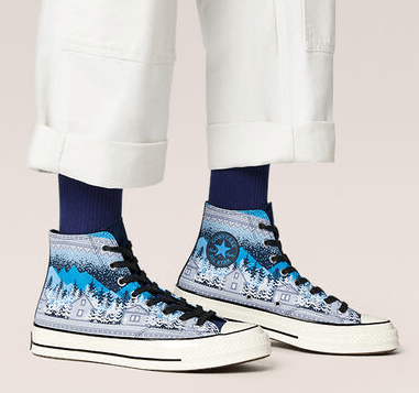 Giày Converse Chuck 70 High 'Holiday Sweater Midnight Navy' 172135C - Ảnh 7