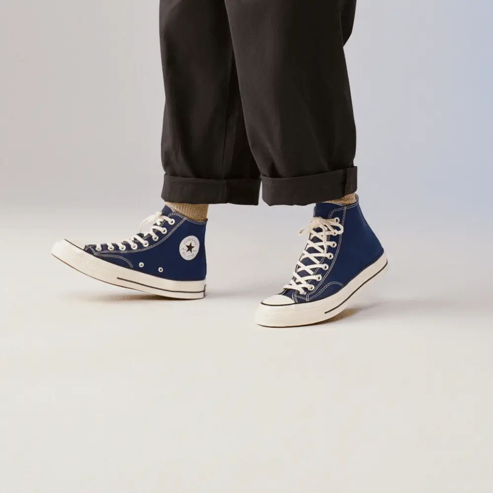 Alternative view of Giày Converse Chuck 70 High Recycled Canvas Midnight Navy 172676C