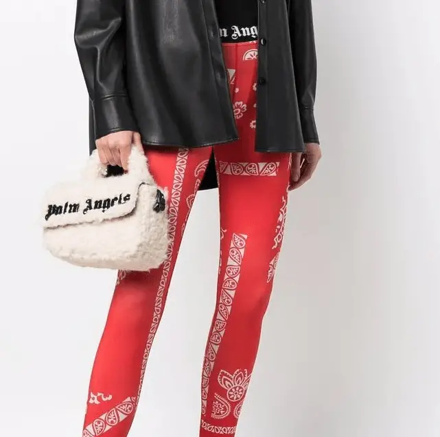 Alternative view of Túi Palm Angels Logo-print Mini Padlock Bag PWNP002F21LEA0040110