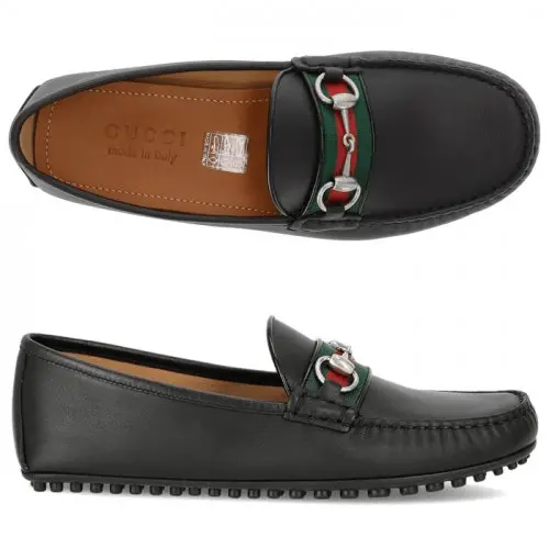 Giày Gucci Leather Loafers Moccasins Black 450892-A9L60-1098 - Ảnh 5