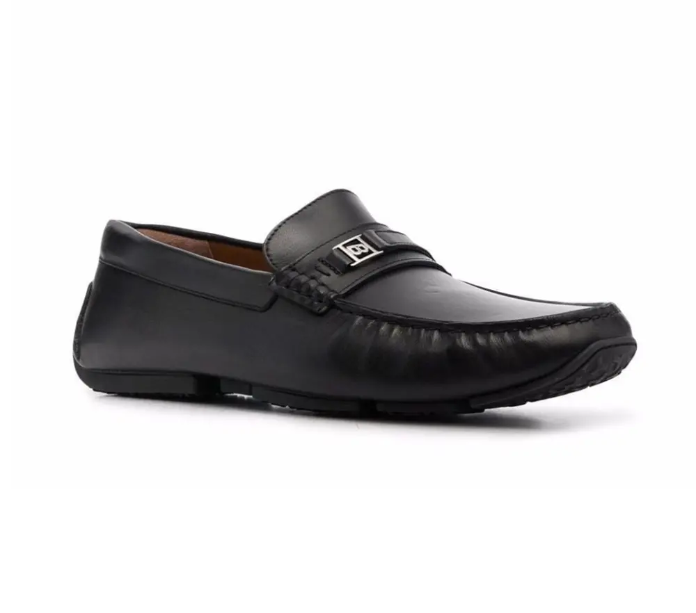 Alternative view of Giày Bally Leather Driver Piquet Loafers 'Black' 6221289
