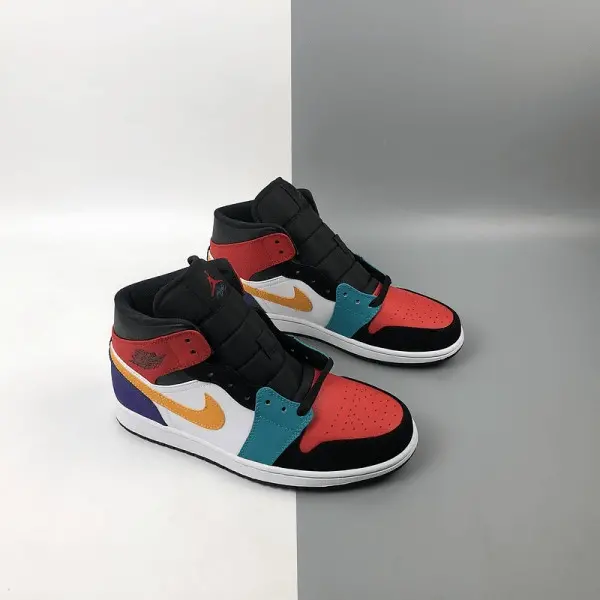 Giày Nike Air Jordan 1 Mid Bred Multi-Color 554724-125 - Ảnh 3