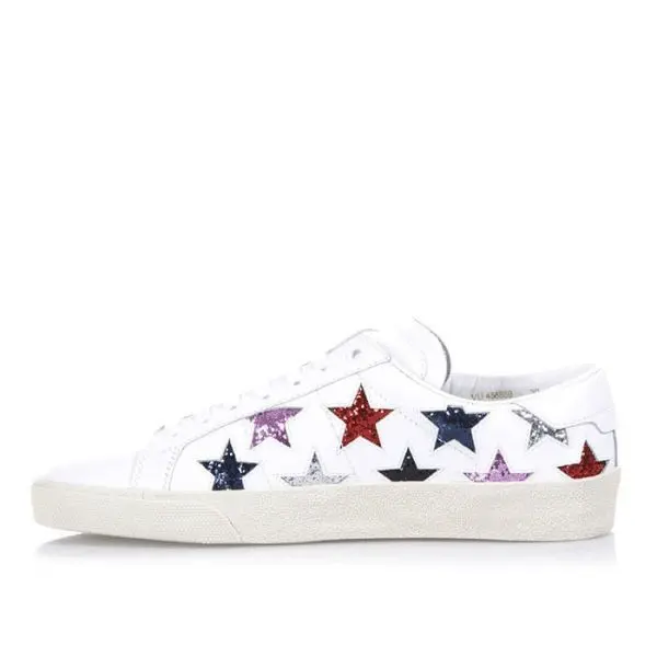 Giày Saint Laurent SL-06 Leather Low 'Stars' 458869-CN620-9266 - Ảnh 3
