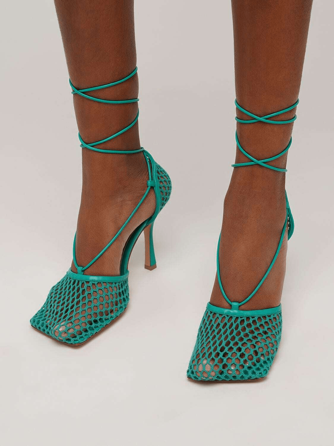 Giày Cao Gót Bottega Veneta Sandal 'Acid Turquoise' 651388VBSD33227 - Ảnh 5