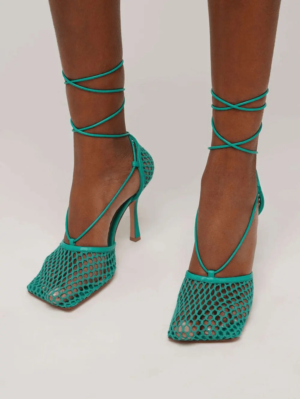 Giày Cao Gót Bottega Veneta Sandal 'Acid Turquoise' 651388VBSD33227 - Ảnh 5
