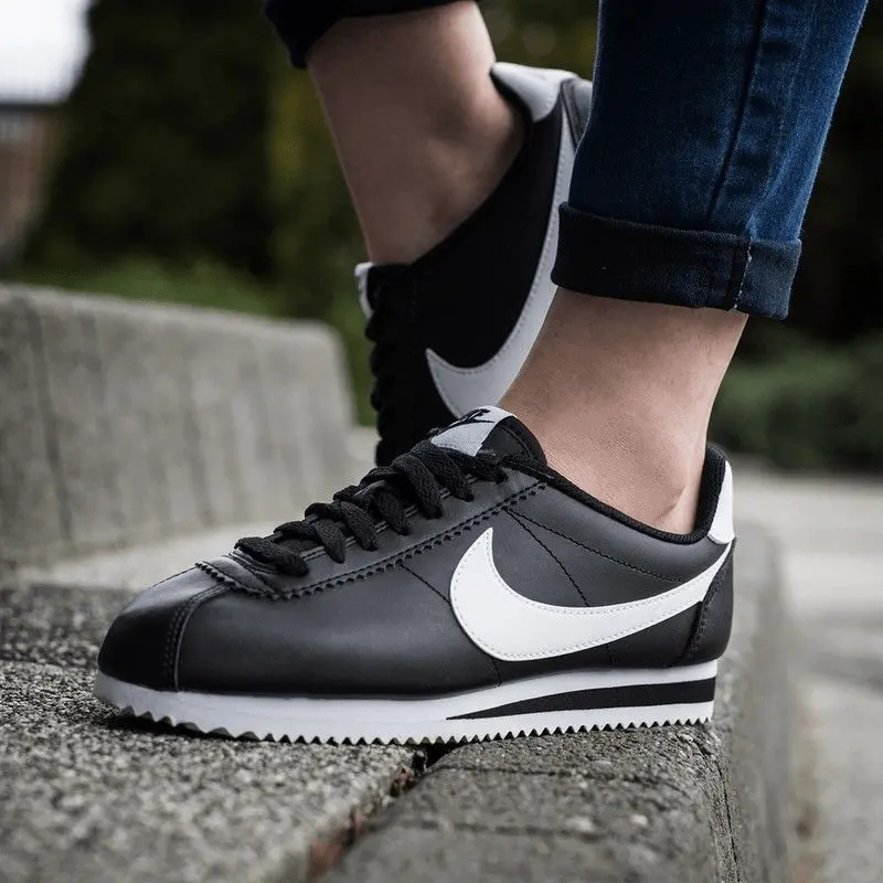 Giày Nike Classic Cortez Leather 'Black White' 807471-016 - Ảnh 3