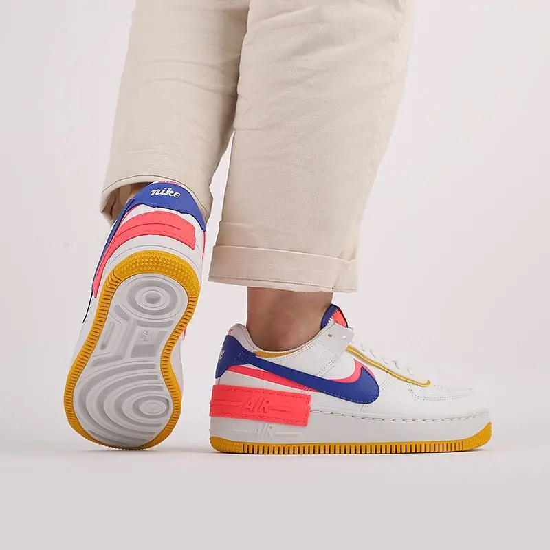 Giày Nike Wmns Air Force 1 Shadow 'White Crimson Blue' CI0919-105 - Ảnh 9