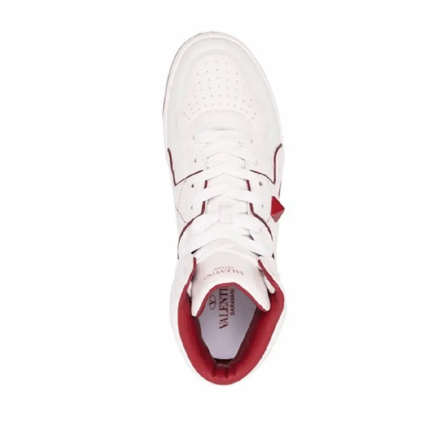 Giày Valentino Garavani One Stud White Red Sneakers WY2S0E63NWNR81 - Ảnh 5