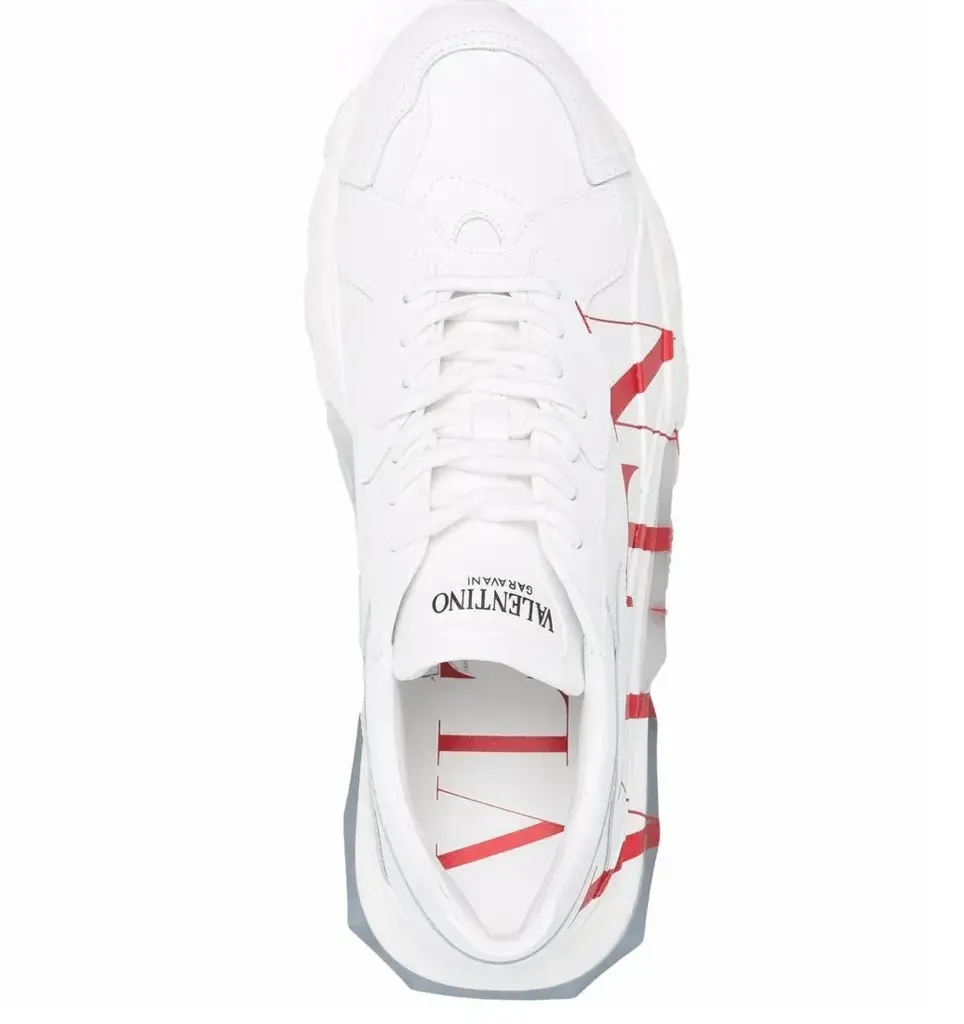Giày Valentino Homme Blanc Cuir Baskerts WY2S0B21RKWKR5 - Ảnh 3