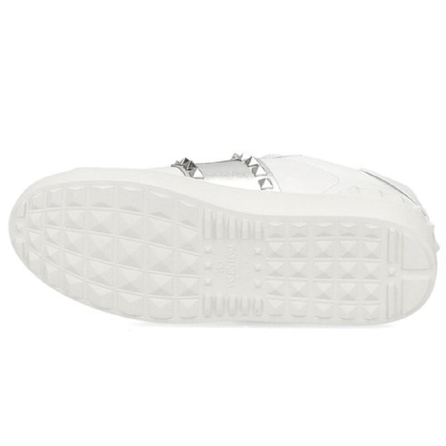 Giày Valentino Rockstud Untitled Leather Sneaker UW2S0A01 HEL CZ7 - Ảnh 4