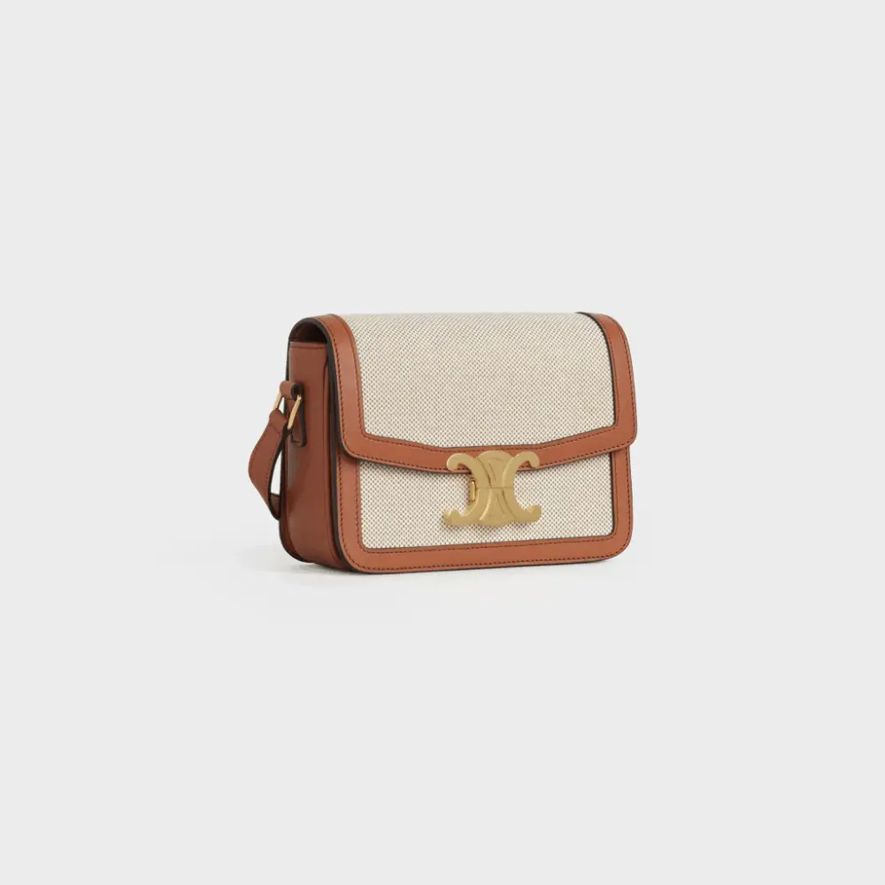 Túi Celine Teen Triomphe 'Tan White' 188882BGI-04LV - Ảnh 4