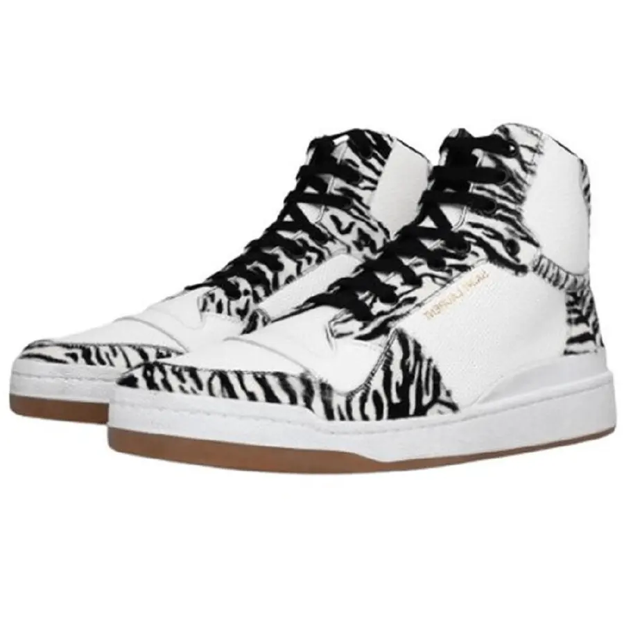 Giày Saint Laurent SL/24 Mid-top 'Zebra' 713857AAAXE2039 - Ảnh 5